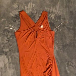 Long Side Slit Keyhole Loop Dress